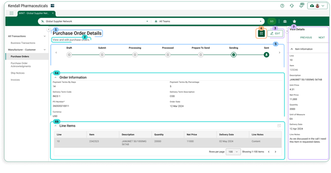 View Edit page type with push panel