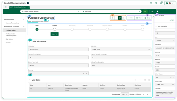 Edit view of View/Edit page type with Edit Collection Row push panel