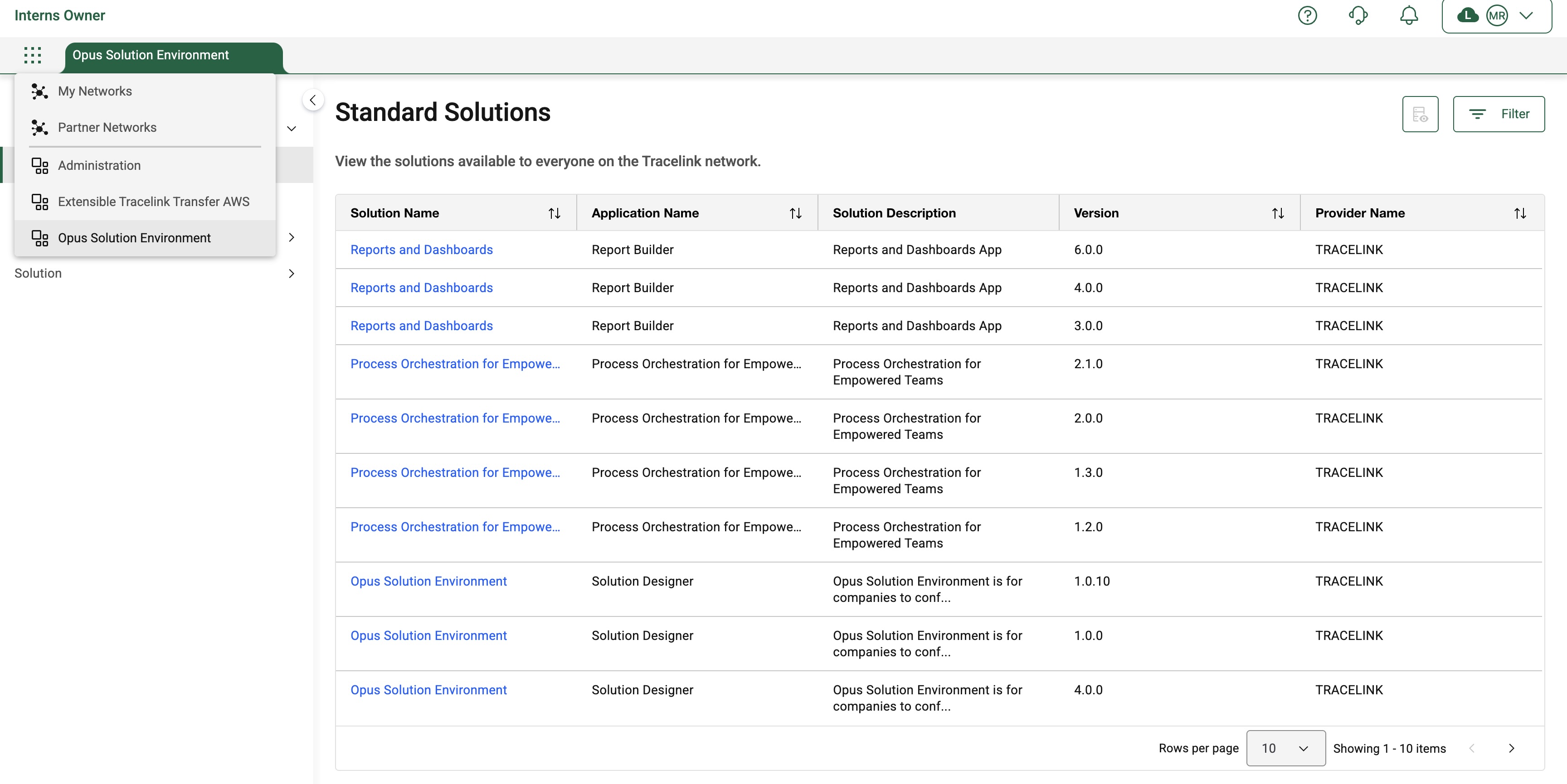OPUS Solution Environment