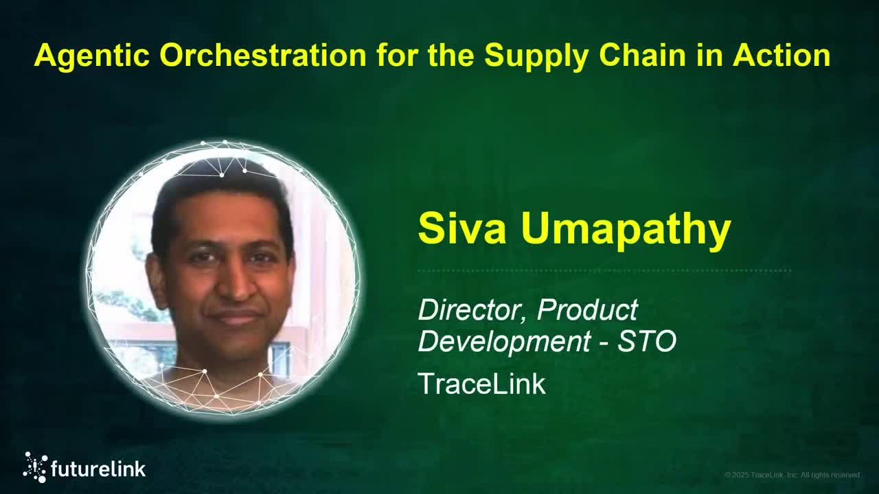 Agentic Orchestration for the Supply Chain in Action