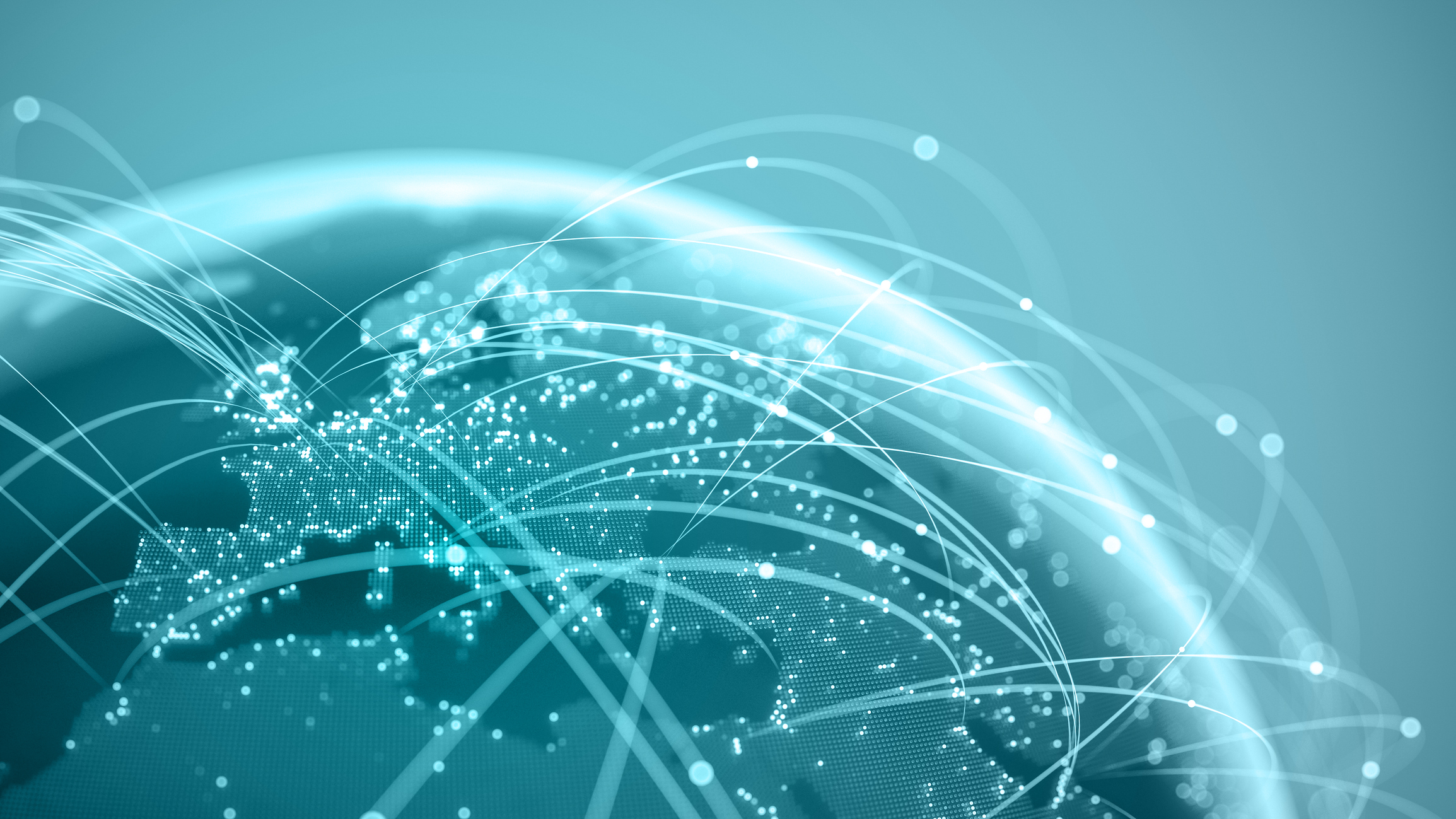 Operating Model Band — network globe teal
